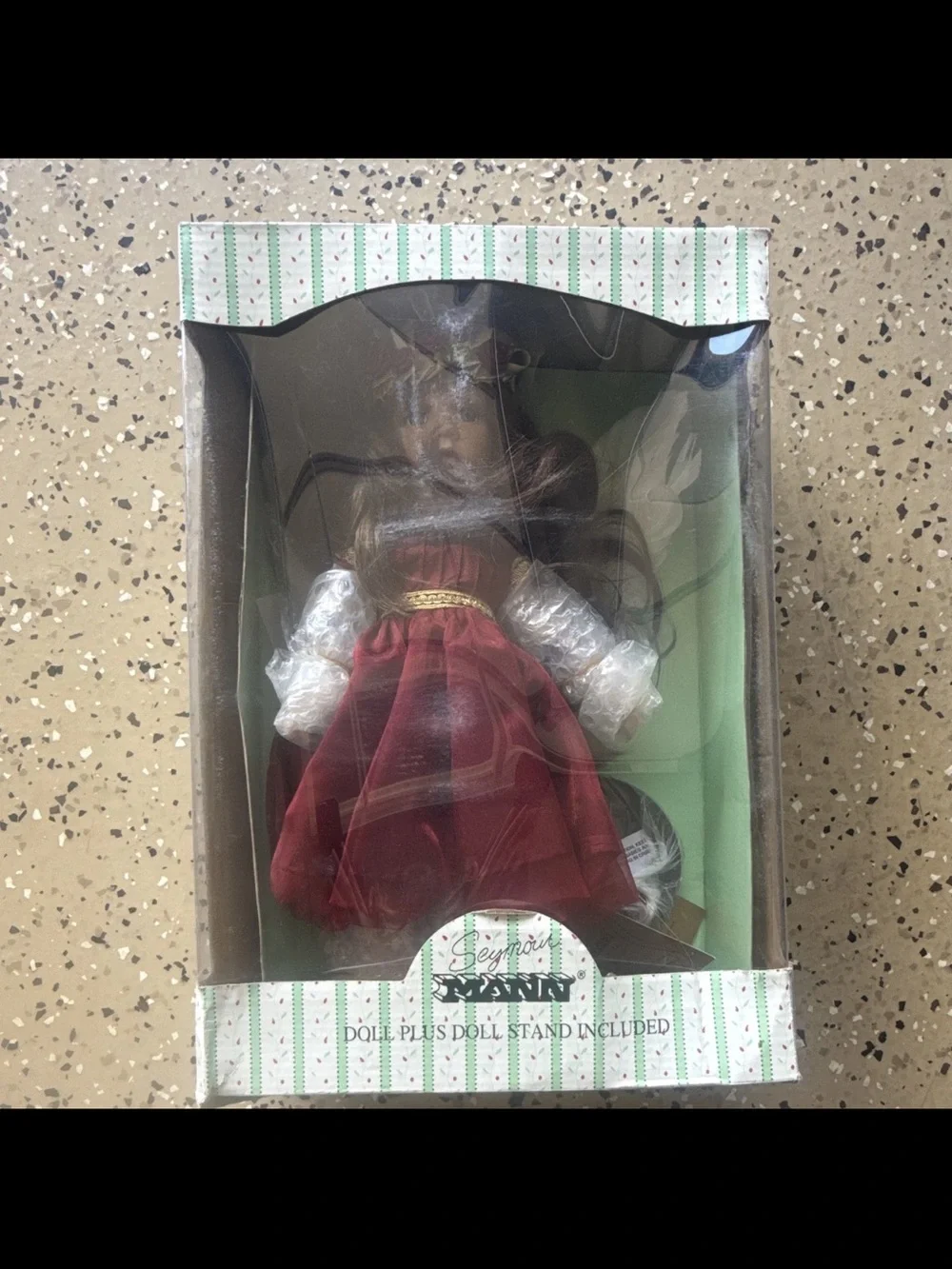 Holiday Burgundy Doll with Gold Accents - Classic Collectible